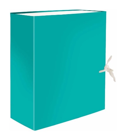 Короб архивный 10см бумвинил бирюзовый, арт. 