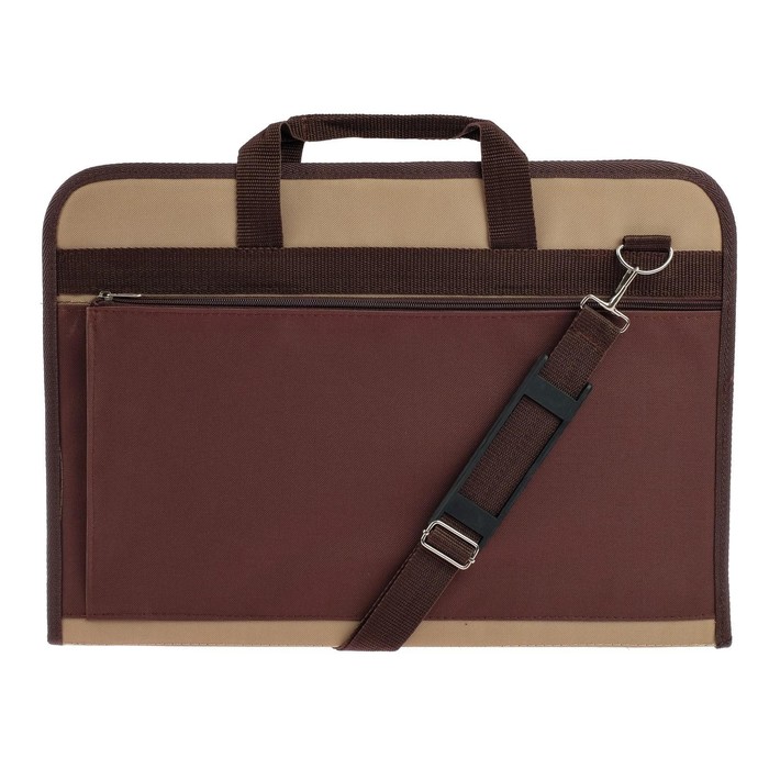 Папка для чертежей и рисунков с ручками текстиль А3 ALLIGRATA Estado беж/коричневая, арт. 4497683