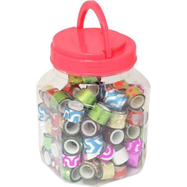 Лента декоративная с клеевой основой deVENTE 1,2см*1м блестящая ассорти, арт. 9040801