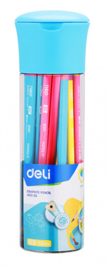 Карандаш чернографитный 2B DELI U-Touch трехгранный ассорти, арт. EU53106-1