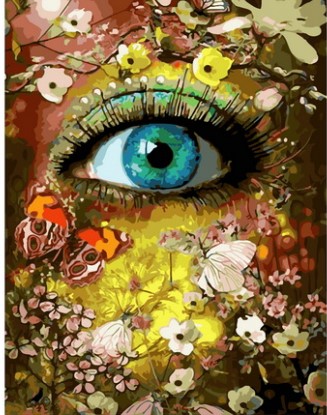 Картина по номерам с акриловыми красками на подрамнике 40*50 NN Глаз , арт. GX44420