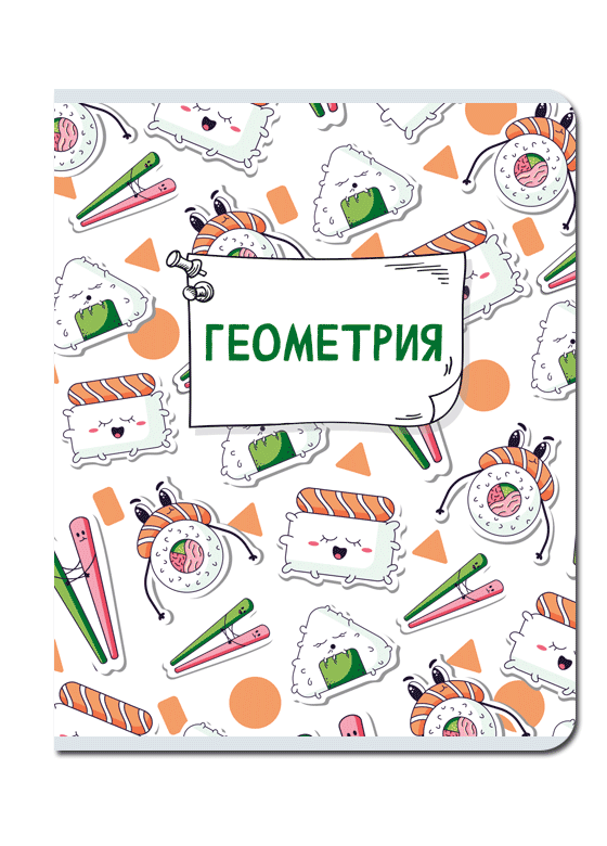 Тетрадь предметная Геометрия 48л клетка FINE BOOKS Каваи, арт. FB300