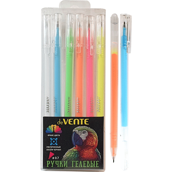 Ручки в наборе гелевые  6цв deVENTE Kilometrico пастель, арт. 5051016