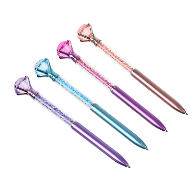 Ручка шариковая синяя с фигуркой CLIP STUDIO Кристалл корпус ассорти , арт. 591-109