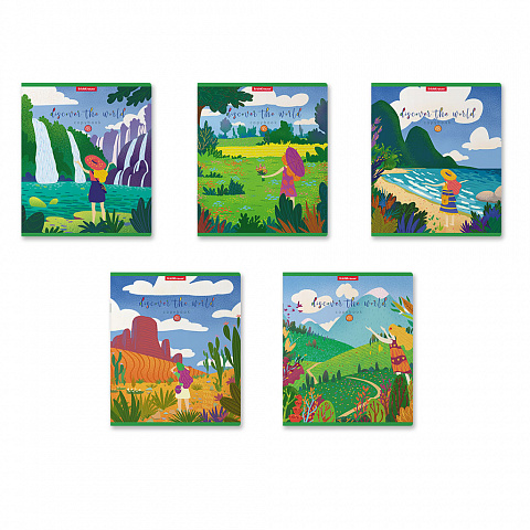 Тетрадь А5 48л клетка ERICH KRAUSE Discover the World ассорти, арт. 58284