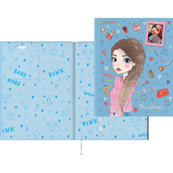 Дневник 1-11 класс твердая обложка deVENTE Beauty Girl с рамкой для фото, арт. 2020209