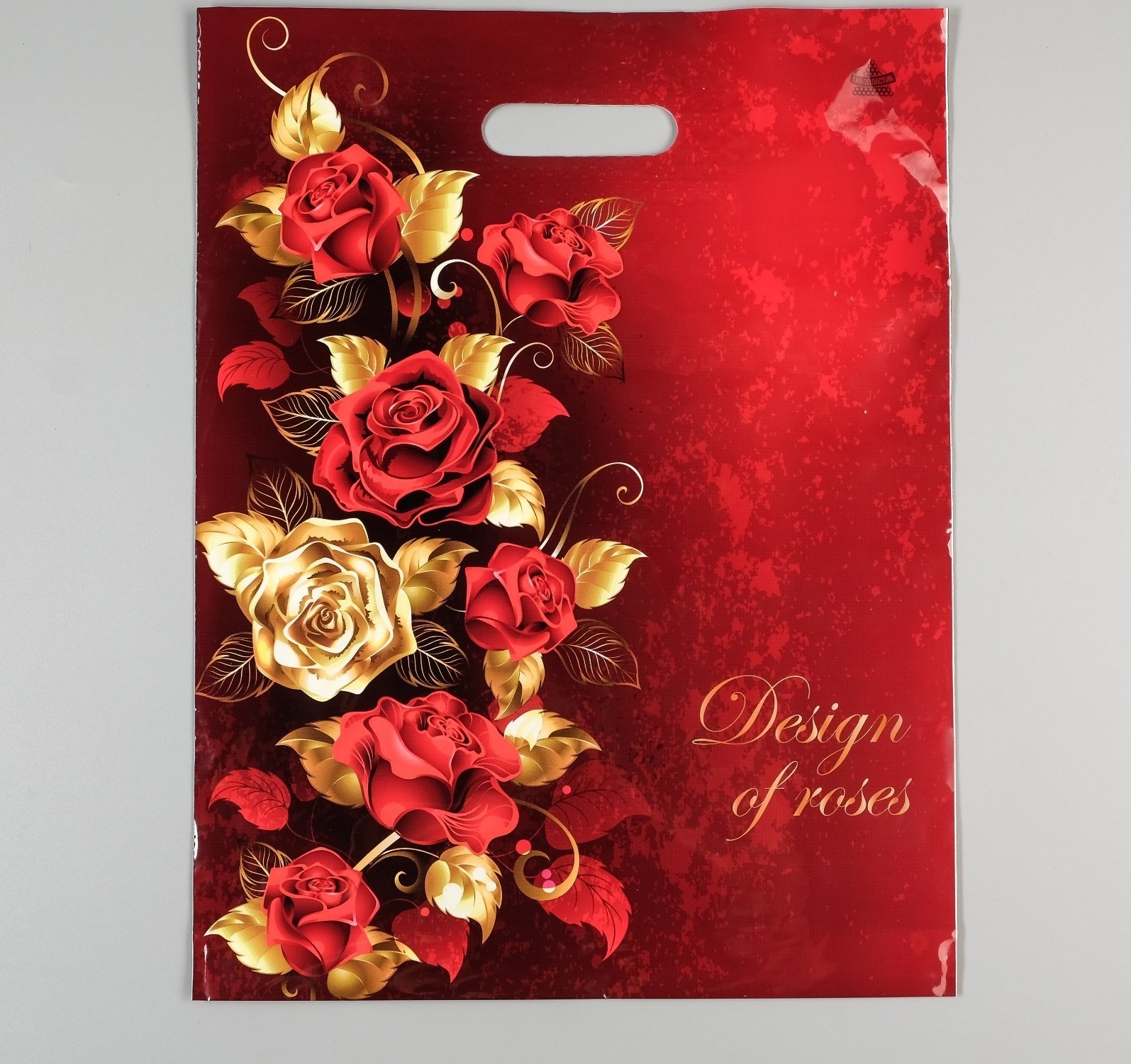 Пакет полиэтиленовый пробивные ручки 31*40 ТИКОПЛАСТИК Голден Роуз, арт. 