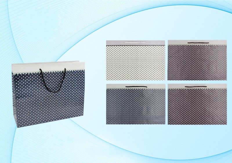 Пакет подарочный 32*26 MC BASIR горошек ассорти , арт. МС-4105