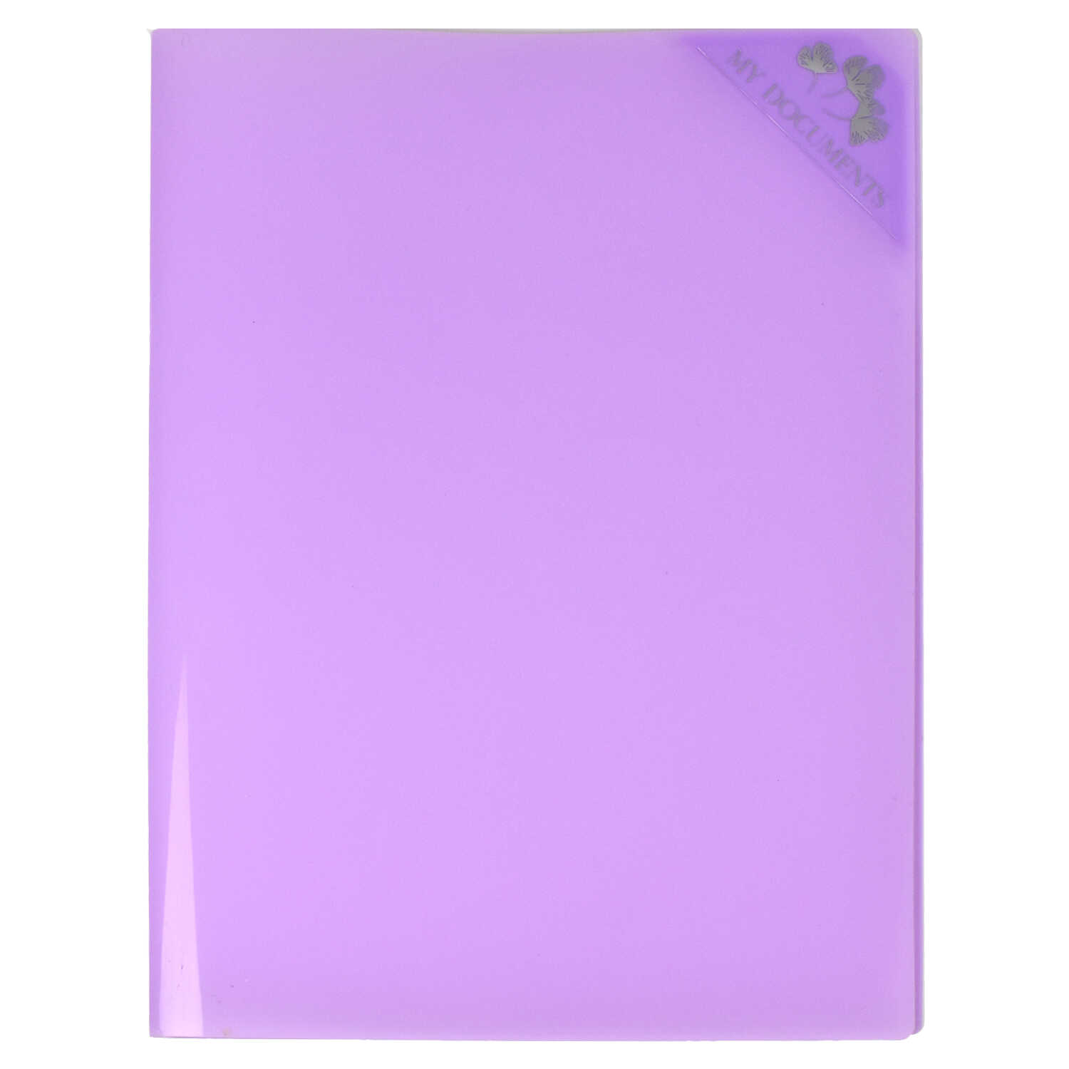 Папка уголок жесткий А4 6отделений 200мкр ФЕНИКС фиолетовый с держателями для уголков, арт. 53244