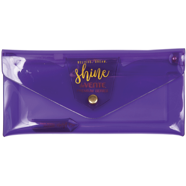 Пенал 1 отделение deVENTE Shine пластиковый фиолетовый, арт. 7024050