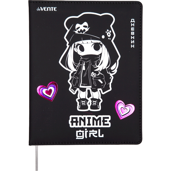 Дневник 1-11 класс твердая обложка искусственная кожа deVENTE Anime Girl, арт. 2020434