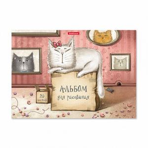 Альбом для рисования 20л склейка ERICH KRAUSE Cat & Box, арт. 46903