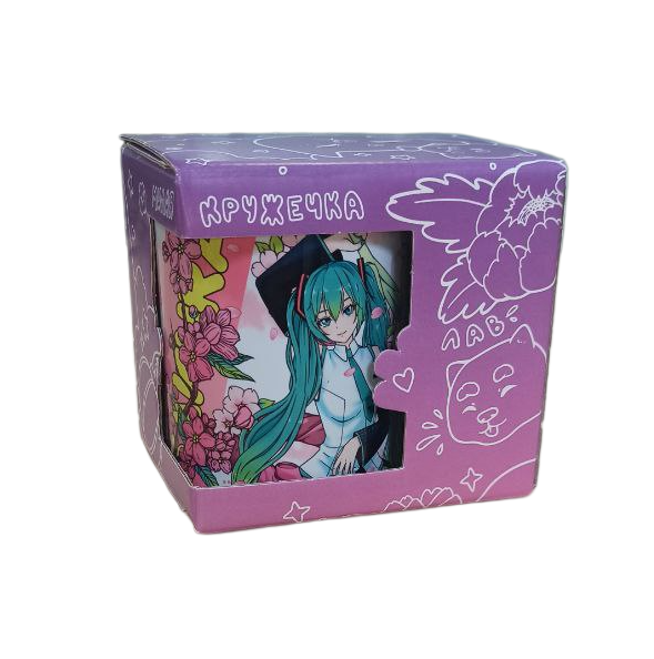 Кружка 330 мл Мику и Сакура в подарочной коробке, арт. КР-289