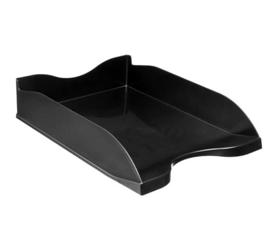 Лоток горизонтальный СТАММ Люкс черный, арт. ОФ888/ЛТ65