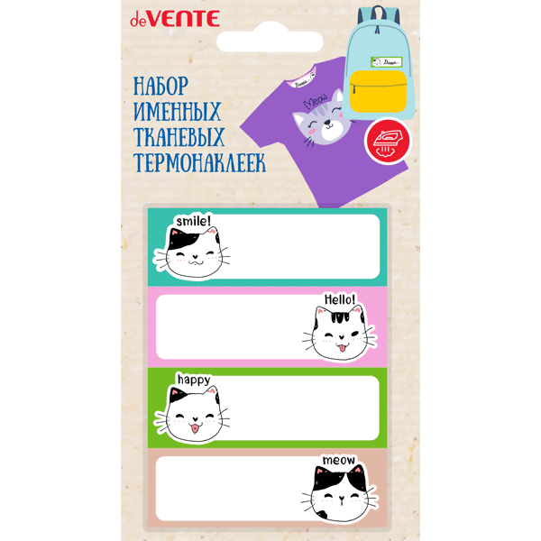 Термонаклейка deVENTE Sweet Cats 8шт/упак ассорти, арт. 8004168