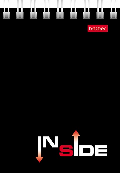 Блокнот А7 40л клетка спираль  ХАТБЕР INSIDE, арт. 40Б7B1гр_01622 