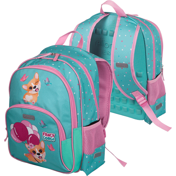 Рюкзак школьный ATTOMEX Basic Fancy Corgi мягкий уплотненная спинка, арт. 7033200