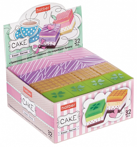 Ластик ХАТБЕР 25*25*25 Cake ассорти, арт. ER_065220