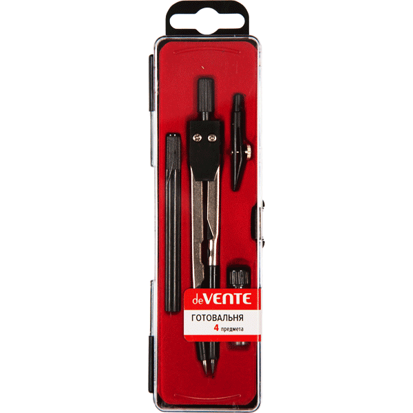 Готовальня набор 4предмета в пенале deVENTE, арт. 5093701