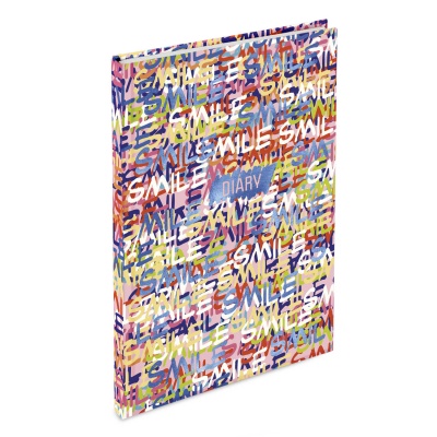 Ежедневник недатированный А5 ФЕНИКС Diary Яркие надписи soft touch твердая обложка, арт. 53348