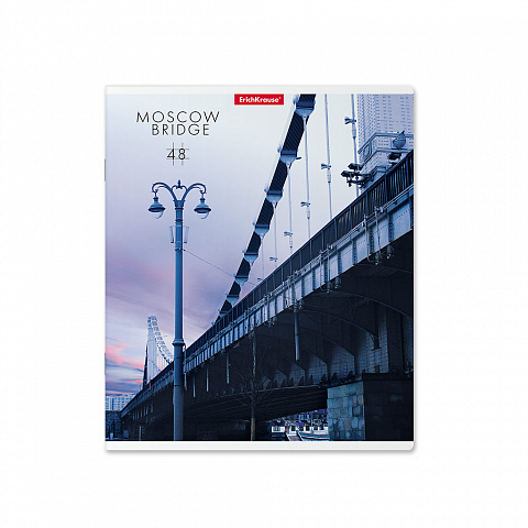 Тетрадь А5 48л клетка ERICH KRAUSE Moscow Bridge ассорти, арт. 52959