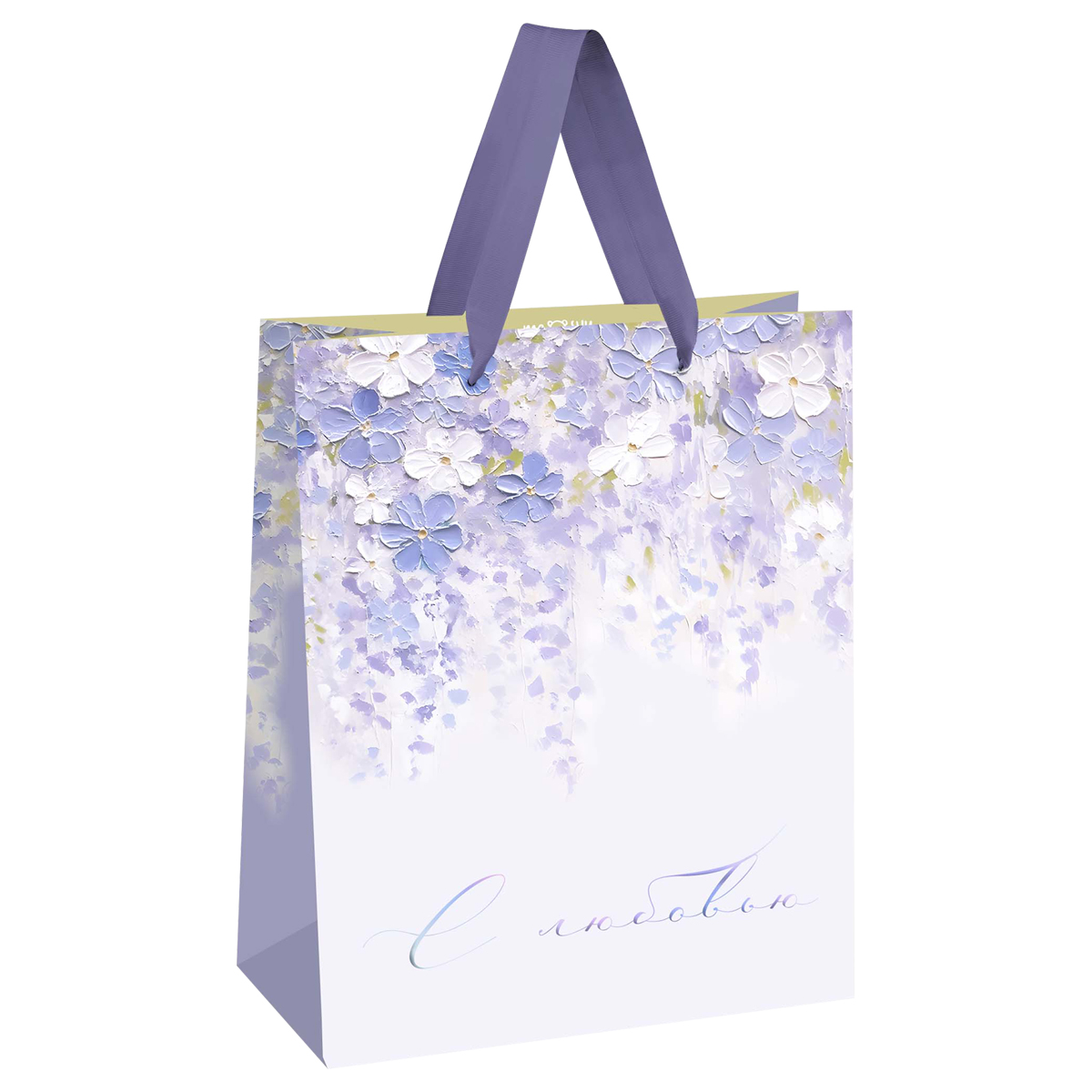 Пакет подарочный 18*23 MESHU Purple flowers, арт. MS_66134
