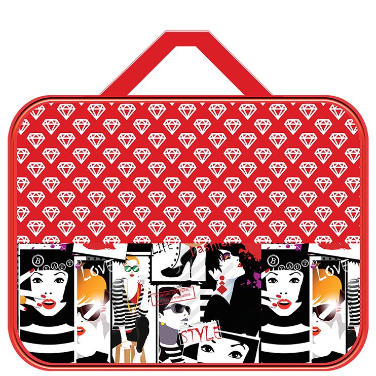 Папка для труда А4 на молнии с ручками ПЧЕЛКА Девушки с обложки с откидной планкой, арт. ПТР-111