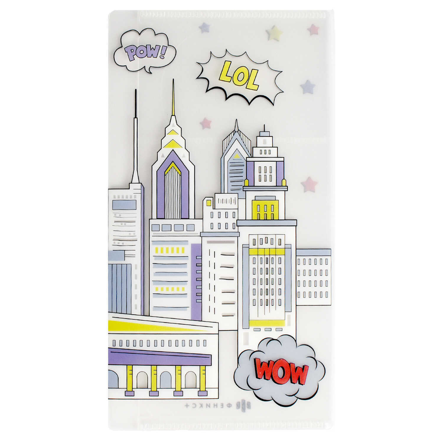 Папка уголок жесткий 118*225 ФЕНИКС Город +4 кармана, арт. 53254