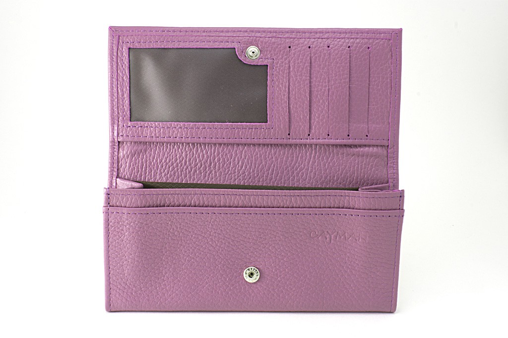 Кошелек женский CAYMAN натуральная кожа сирень флотер, арт. 408Л/119