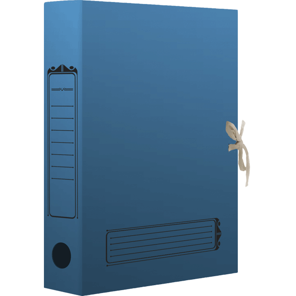Папка архивная 7,5см микрогофрокартон ЭВРИКА синяя, арт. А-П/З-С/ 3010423