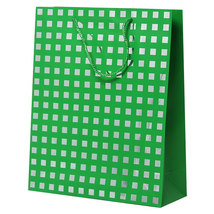 Пакет подарочный 32*26 DARVISH квадраты ассорти, арт. DV-1680B