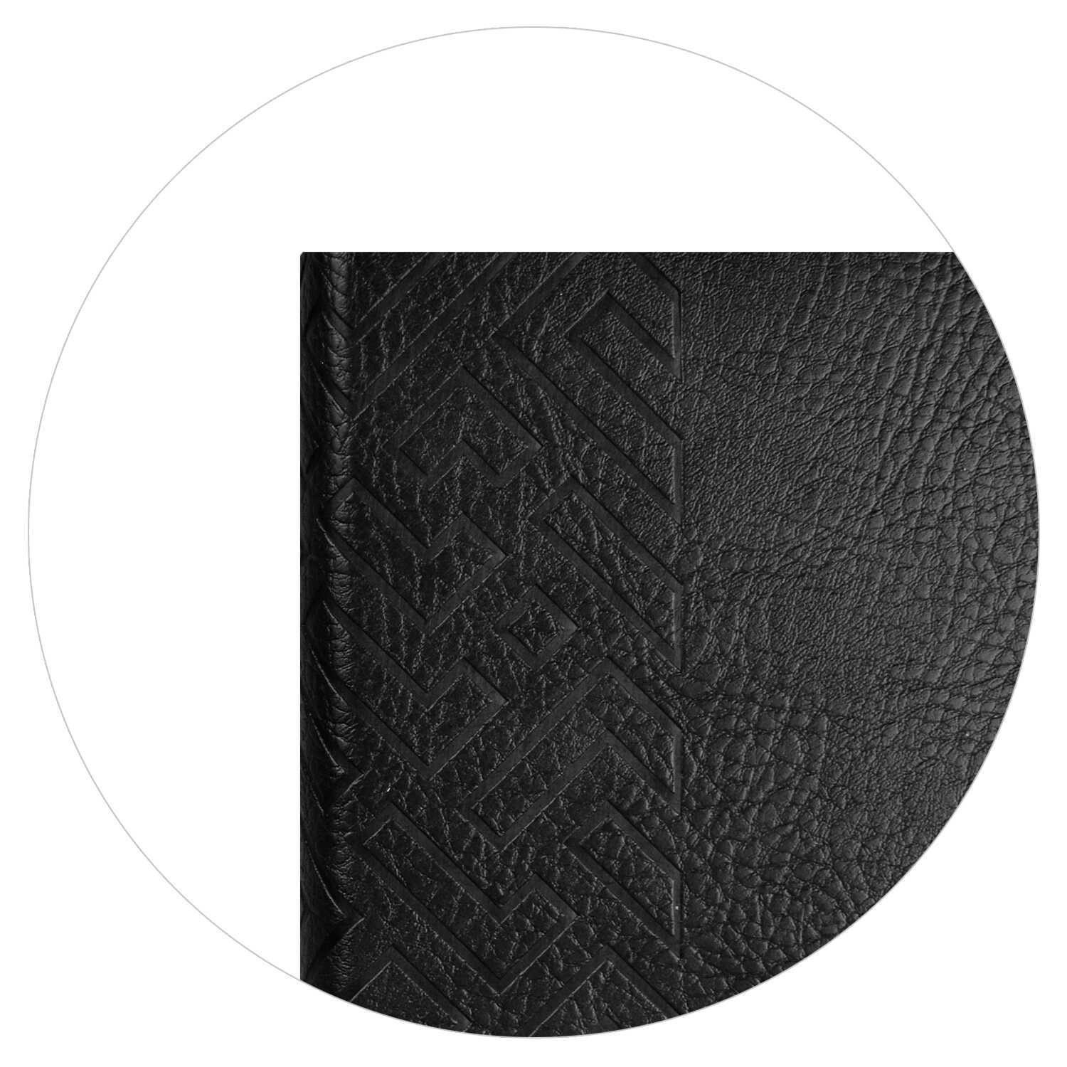 Ежедневник недатированный А5 ФЕНИКС Escalada Шеврет кремовый блок интегральная обложка искусственная кожа черный срез черный, арт. 63996