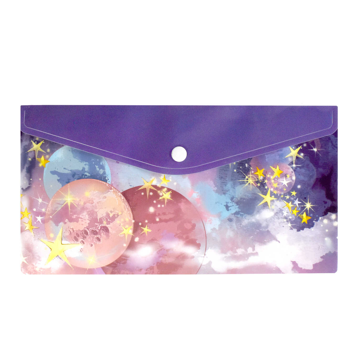 Папка конверт на кнопке 260*140 ФЕНИКС Космос, арт. 53214