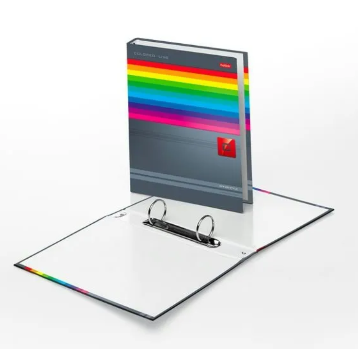 Папка 2 кольца А5 35мм ламинированная Colored Line ХАТБЕР, арт. ПК5_10649