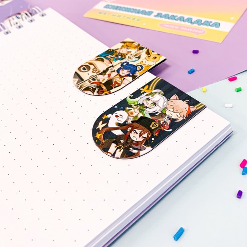 Закладка магнитная SWEETCAT  Геншин Персонажи 2шт/уп, арт. НМЗ-03