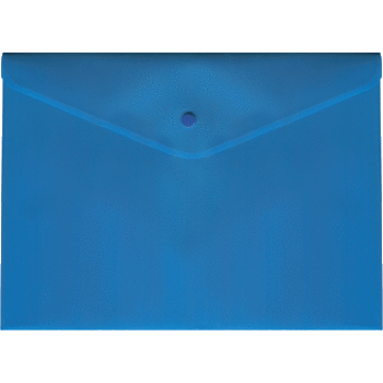 Папка конверт на кнопке А3 180мкр deVENTE синяя прозрачная, арт. 3071927