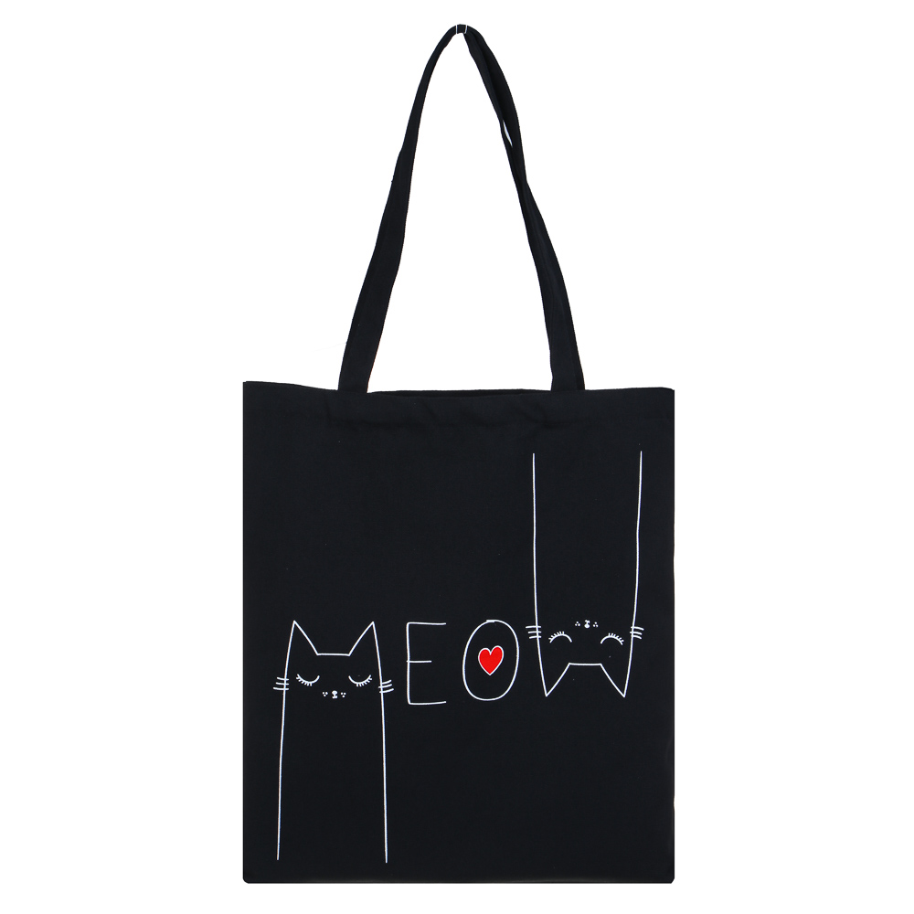 Сумка шоппер CLIP STUDIO Мяу на черном, арт. 090-046