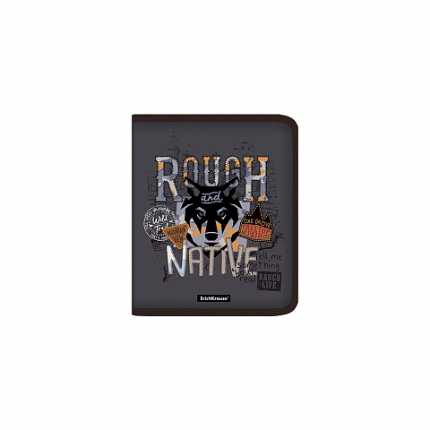 Папка для тетрадей А5+ на молнии 1 отделение ERICH KRAUSE Rough Native, арт. 48700