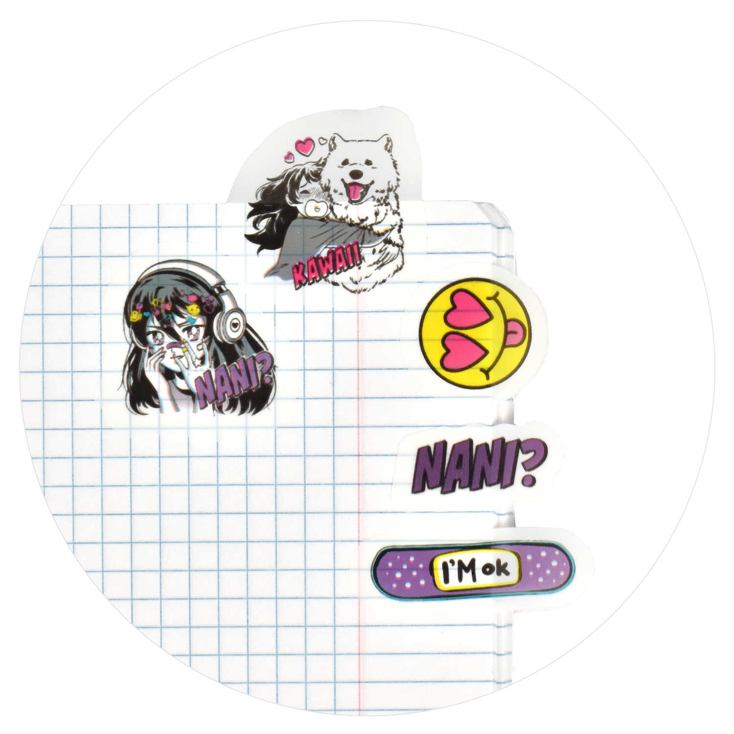 Закладки с клеевым краем пластиковые ФЕНИКС Манга 8*20шт/упак, арт. 64239