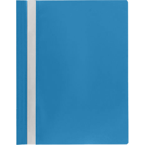 Папка скоросшиватель пластик с прозрачным верхом 0,12мм ATTOMEX голубая, арт. 3113011