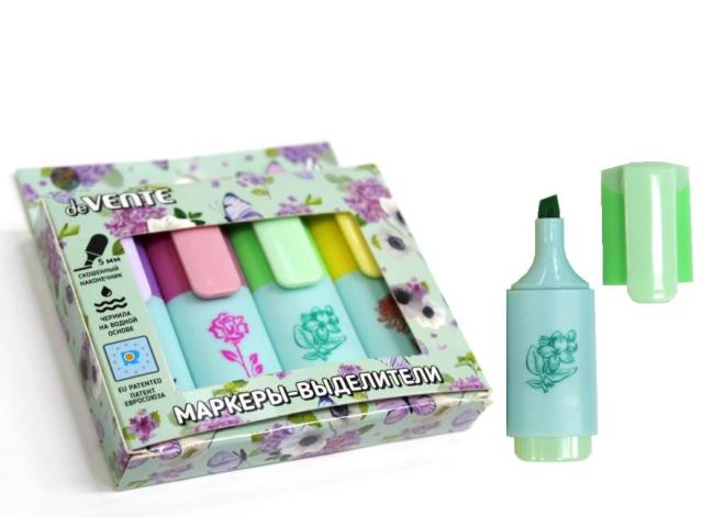 Набор текстовых маркеров 4цв deVENTE Flowers мини, арт. 5045010