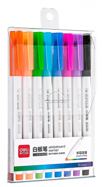 Набор маркеров для доски 1,2мм DELI 8шт/уп, арт. S504