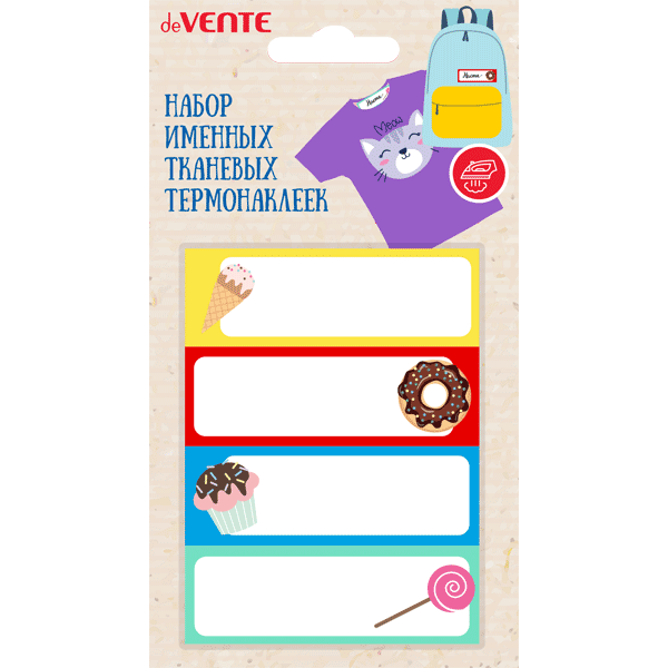 Термонаклейка deVENTE Donuts&Co 8шт/уп ассорти, арт. 8004169