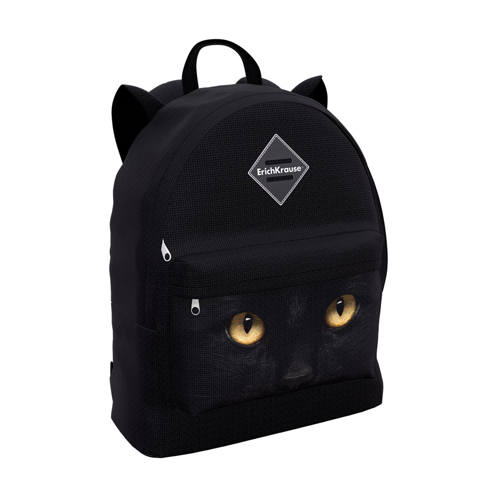Рюкзак ERICH KRAUSE EasyLine  Animals Black Cat мягкий, арт. 57280