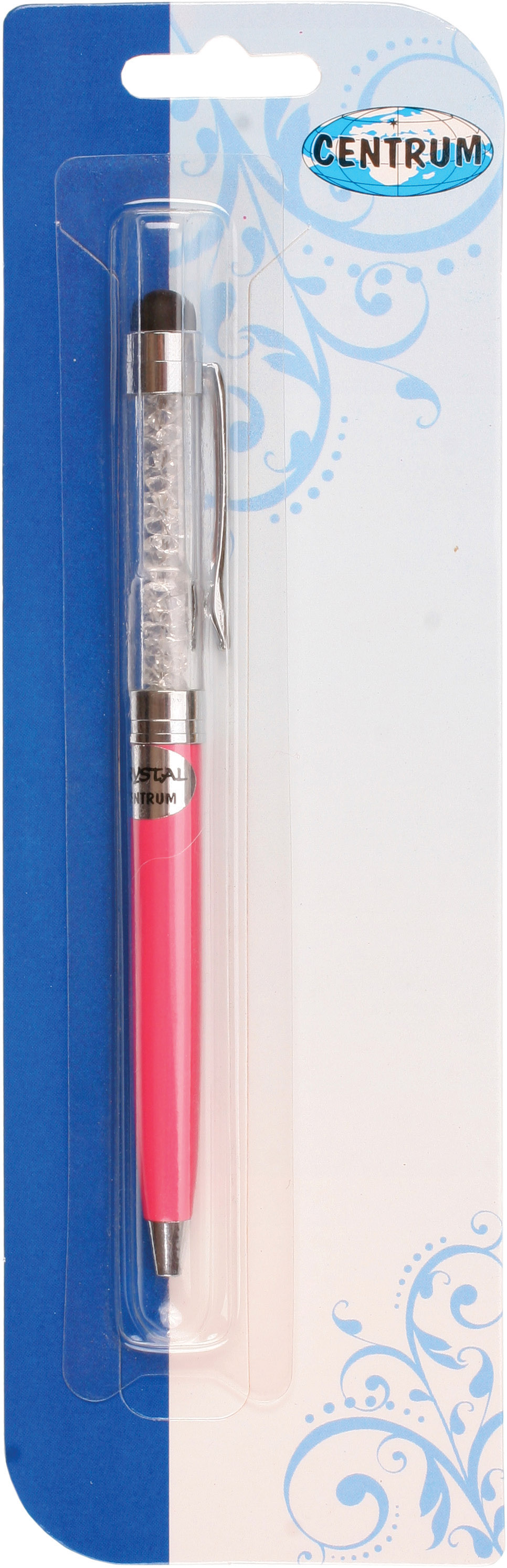 Ручка шариковая синяя 1,0/0,8 CENTRUM Crystal корпус ассорти поворотный механизм, арт. 83877