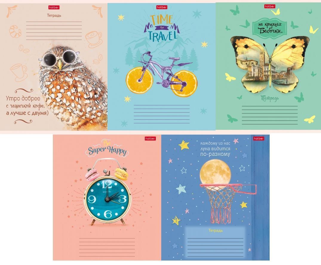 Тетрадь А5 18л клетка ХАТБЕР Креативчик ассорти, арт. 18Т5лВ1