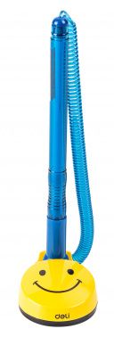 Ручка шариковая 0,7 DELI Смайл корпус тонированный синий , арт. EQ50-BL