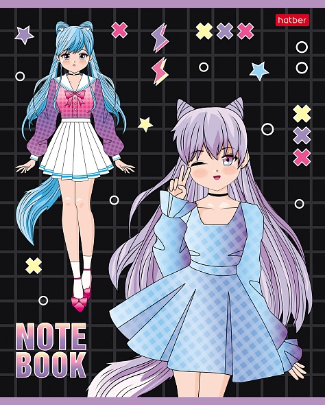 Тетрадь А5 48л клетка ХАТБЕР Неко-Тян_аниме, арт. 48Т5вмВ1_29521