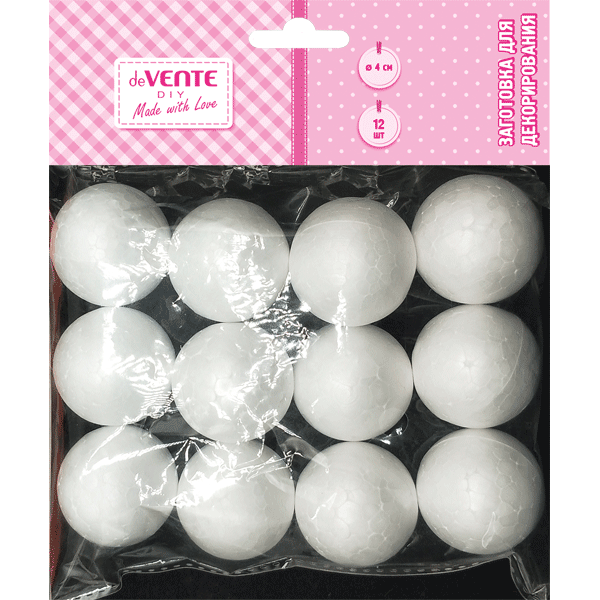 Заготовка для творчества Шары из пенопласта 12шт/упак deVENTE, арт. 8003901