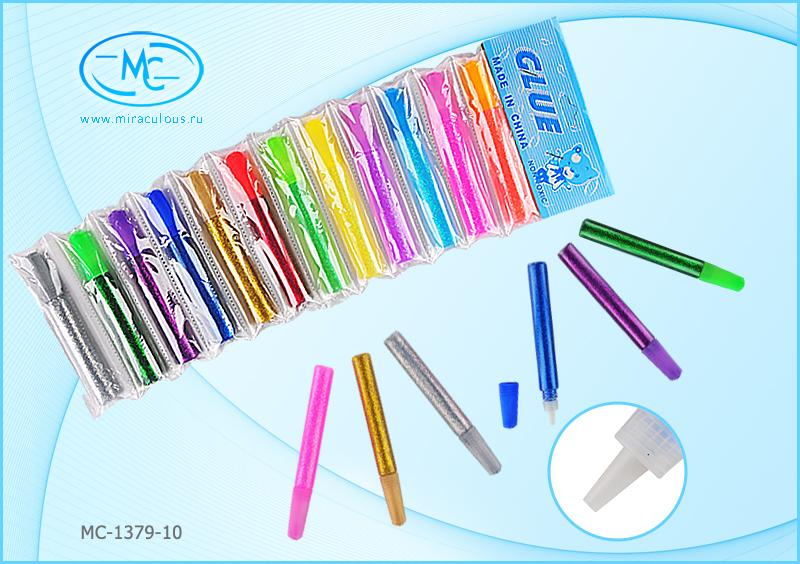 Гель с блестками 10мл МС BASIR ассорти, арт. MC-1379-10